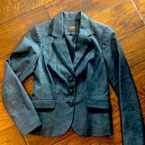 The Limited jacket.  Denim like material.  Great deep blue color.